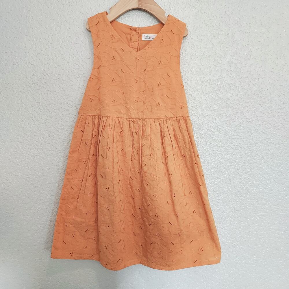 BeeBay Mustard Yellow Eyelet Dress Size 7